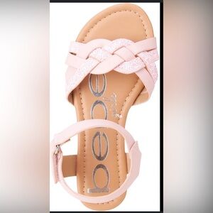 Bebe Light Pink Braided Sandals